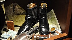Patton's boots at a museum in Malmedy