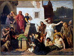 Casimir III the Great welcomes the Jews to Poland. Painting by Wojciech Gerson
