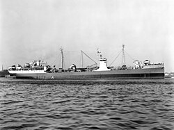 The oiler USS Maumee achieved the first operational UR in 1917.