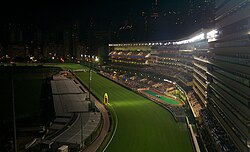 Happy Valley Racecourse in Hong Kong at night