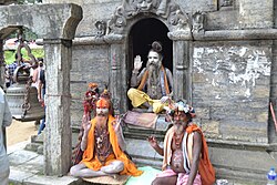 Sadhus in Pashupatinath Temple