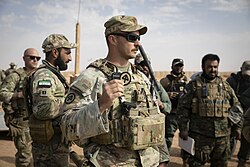 U.S. forces training with soldiers from the Syrian Army alongside from other coalition forces.