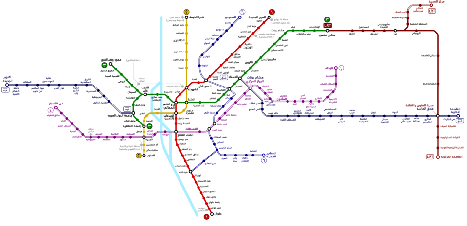 Cairo Metro, LRT, BRT and monorail expansion plans