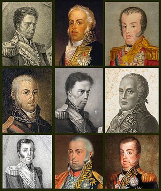Portraits of John VI by various artists