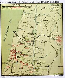 Situation at 24:00 19/20 September 1918