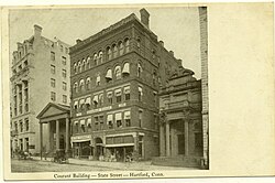Courant building on State Street (about 1900)