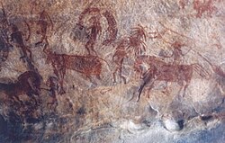 Rock painting at Bhimbetka, India, a World Heritage Site