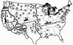 Clark Wissler's map of Native American cultural areas within the territory of the United States (1948)