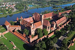 Malbork Castle is the largest castle in the world measured by land area and a UNESCO World Heritage Site.