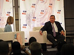 Christie attending Politicon at the Los Angeles Convention Center, October 2018