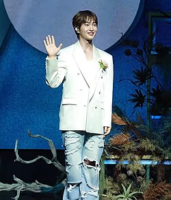 Onew at the Percent album showcase, July 2025