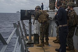 U.S. Marines from the 31st Marine Expeditionary Unit training