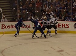The Sharks faced the Vancouver Canucks in the 2011 conference finals, losing the series 4–1.[100]