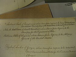 Wirt's Attorney General nomination