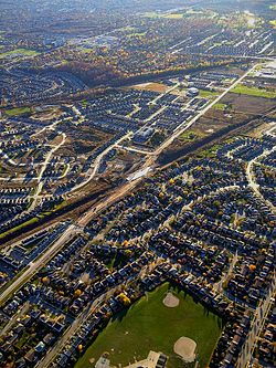 Residential suburban sprawl of London municipality