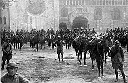 Italian troops reach Trento during the Battle of Vittorio Veneto, 1918