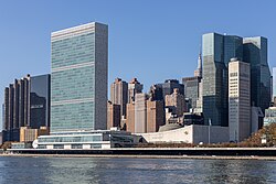 United Nations Headquarters, established in Midtown Manhattan in 1952