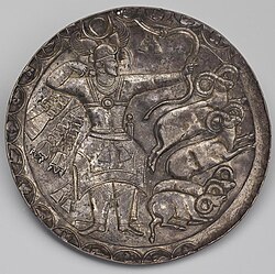 Plate of Peroz I hunting argali