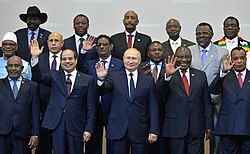 Kiir at the Russia–Africa Summit 2019 in Sochi on 24 October 2019