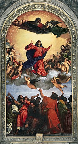 On 1 November 1950, Pius XII defined the dogma of the Assumption (Titian's Assunta (1516–1518) pictured).