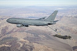 KC-46 Pegasus refueling an F-35 Lightning II