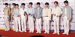Zerobaseone at the KCON Japan 2024 red carpet.