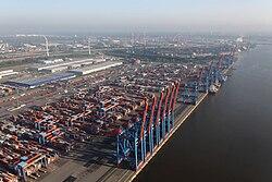 Container Terminal at the Port of Hamburg