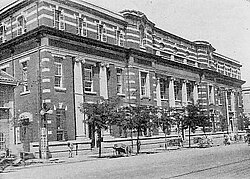 Head office of the Chōsen Industrial Bank in Keijō, Korea, Empire of Japan