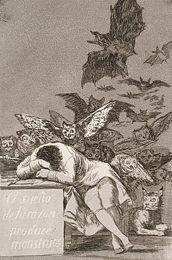 Francisco de Goya, The Sleep of Reason Produces Monsters, 1797
