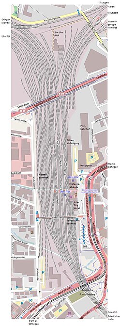 Map of Ulm station