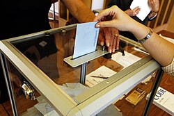 Voting is an important part of the formal democratic process.