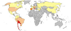 Foreign born residents in Argentina by country of birth[58]