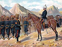 No. 1 Kohat Mountain Battery of the Punjab Frontier Force, illustration by Richard Simkin, c. 1896.