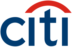 The Citigroup logo, 1999–present, used concurrently with a slight 2023 redesign