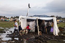 Slum created after a land occupation in Guernica, Buenos Aires.