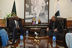 Naqvi with British Foreign Secretary David Lammy, May 2025