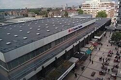 Euston station seen from above, in 2013