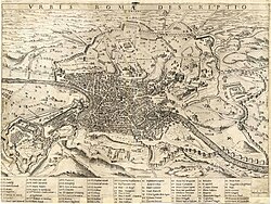 Almost 500 years old, this map of Rome by Mario Cartaro (from 1575) shows the city's primary monuments.