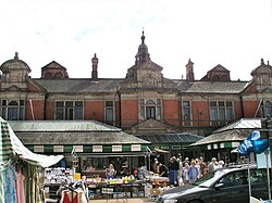 Burton Market Hall on market day
