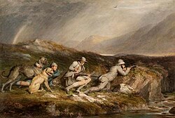 Stalking in the Highlands by James Giles, 1853