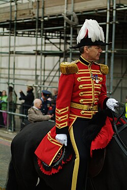 City Marshal of the City of London, on duty at the Lord Mayor's Show.