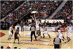 The Gee-Gees against the Ravens in the 2014 Championship game.