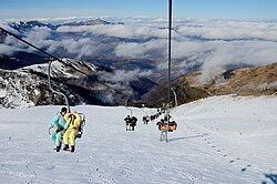 Brezovica ski resort is a popular destination for winter tourism in Kosovo.