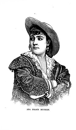 Adah Isaacs Menken, actress, painter and poet, portrayed in 1870