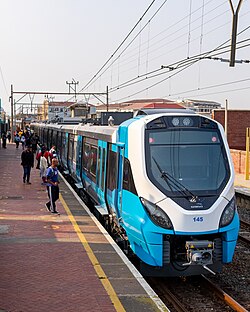 A X'Trapolis Mega trainset in Cape Town during 2023
