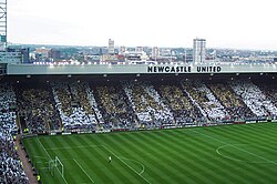 Shearer mosaic created by the fans during his testimonial match in 2006
