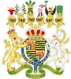 Coat of arms of Prince Albert of Saxe-Coburg and Gotha as granted in 1840