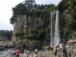 Jeongbang Waterfall in Jeju