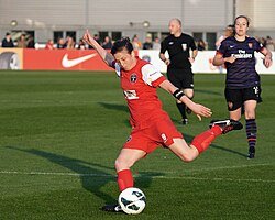 Playing against Arsenal in May 2013