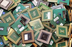 Computer processors retrieved from waste stream